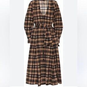 Ganni gingham checkered dress